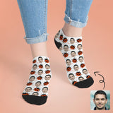 Custom Photo Socks Low Cut Ankle Socks With Boyfriend Face Personalized Ladybug Women's Ankle Socks