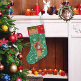 Custom Face&Name Fawn Christmas Stocking