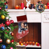 Custom Photo Christmas Snowflake Christmas Stocking