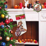 Custom Photo Couple Christmas Stocking