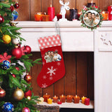 Custom Photo Snow Red Christmas Stocking