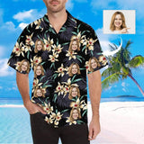 Custom Face Lily Flowers Men's All Over Print Hawaiian Shirt