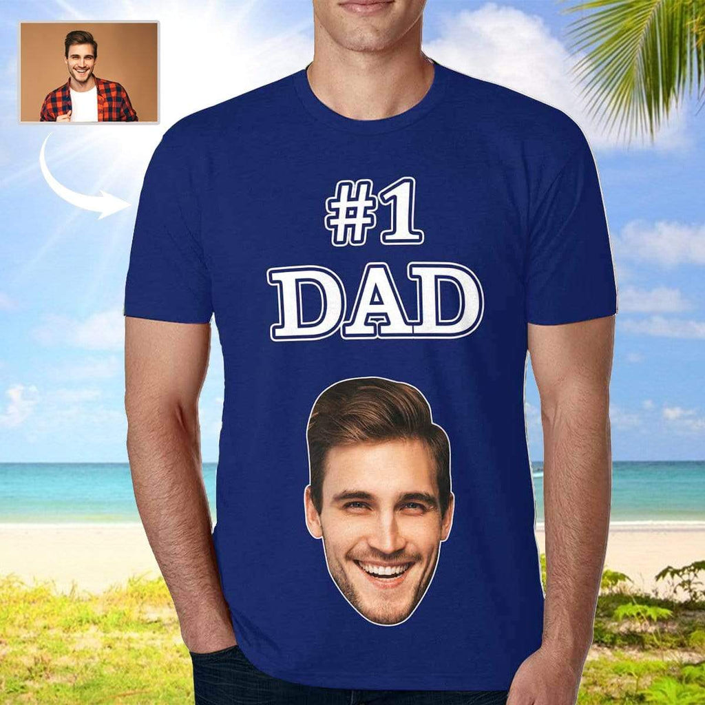 MybestBoxer Apparel & Accessories > Clothing > Shirts & Tops > T-shirt Custom Face #1 Dad Men's T-shirt