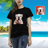 Custom Face Half-Length Puppy Women's All Over Print T-shirt