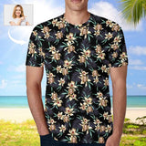 Custom Face Lily Flowers Men's T-shirt