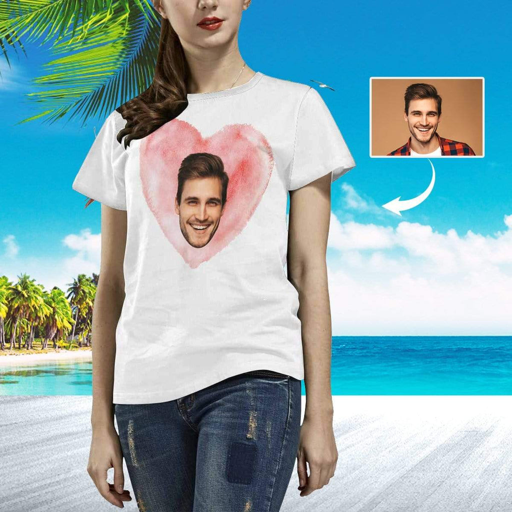 Custom Face Love Women's All Over Print T-shirt