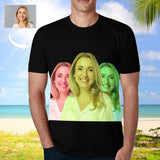 Custom Face Red Green Yellow Men's T-shirt