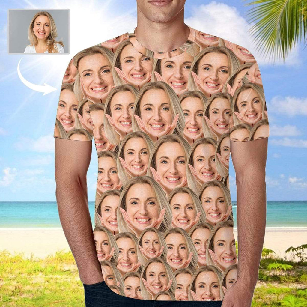 Custom Face Seamless Girlfriend Men's T-shirt