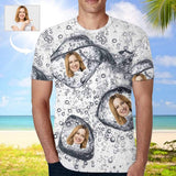 Custom Face Transparent Bubble Men's T-shirt