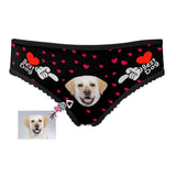 Custom Best Dog Face Love Heart Women's High-cut Briefs