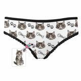 Custom Cat Paw and Fish Bone Women's High-cut Briefs