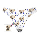 Custom Dog Paw and Bones Women's Classic Thong