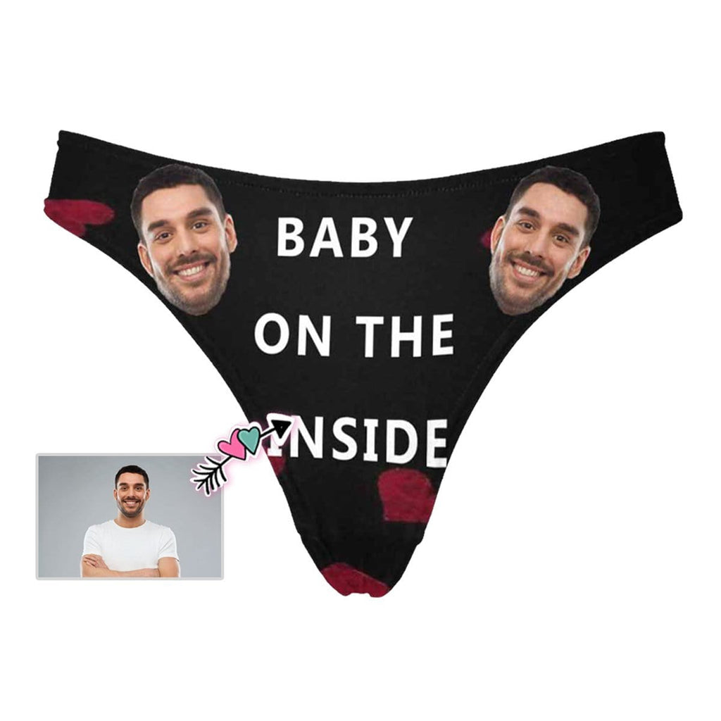 Custom Face Baby on the Inside Women's Classic Thong