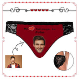 Custom Face Belongs To Women's Lace Panty