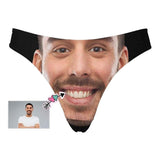 Custom Face Black Women's Classic Thong