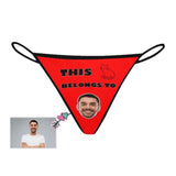 Custom Face Cat Belongs To Me Women's G-String Panties