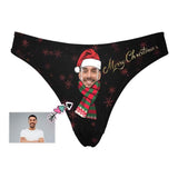 Custom Face Christmas Hat Women's Classic Thong