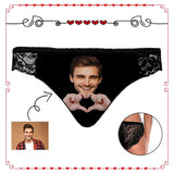 Custom Face Finger Love Women's Lace Panty