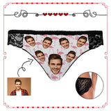 Custom Face Flamingo Women's Lace Panty