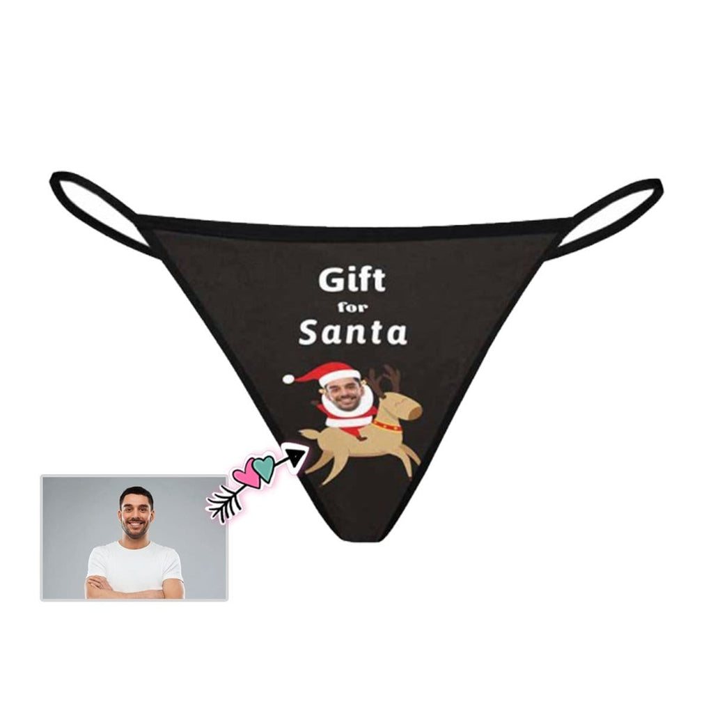 Custom Face Gift for Santa Women's G-String Panties