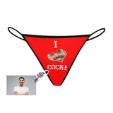 Custom Face I Love Cock Women's G-String Panties