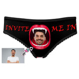 Custom Face Invite Me In Women's High-cut Briefs