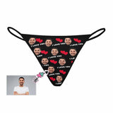 Custom Face Love Heart G-String Panties