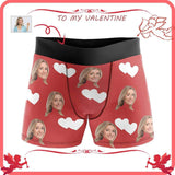 Custom Face Love Heart Men's Boxer Briefs
