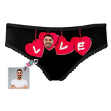 Custom Face Love Heart Sign Women's High-cut Briefs