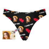 Custom Face Love Heart Women's Classic Thong