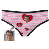 Custom Face Love Heart Women's High-cut Briefs