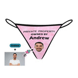 Custom Face&Name Owned By You Women's G-String Panties