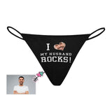 Custom Face Rocks Women's G-String Panties