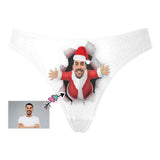 Custom Face Santa Hole Women's Classic Thong