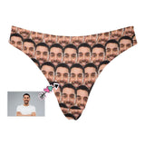 Custom Face Seamless Pattern Women's Classic Thong