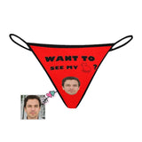 Custom Face See My Cat Women's G-String Panties