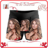 Custom Face Sexy Blonde Beauty Men's Boxer Briefs