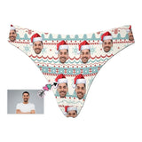 Custom Face Snowflake Hat Women's Classic Thong