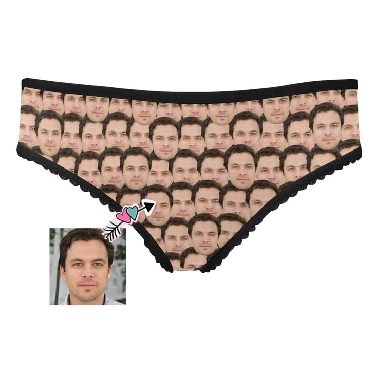 Custom Face Women's All Over Print High-cut Briefs