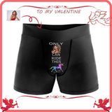 Custom Girlfriend Face Colorful Horse Men's Boxer Briefs