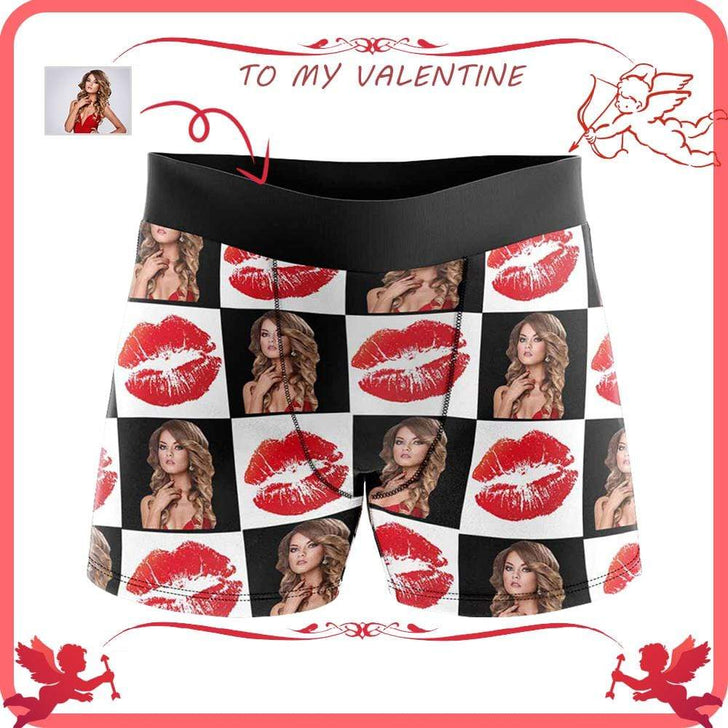 Custom Face Hug My Treasure Men's All-Over Print Boxer Briefs