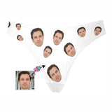 Custom Husband Face White Background Women's Classic Thong