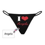 Custom Text Love Heart Women's G-String Panties