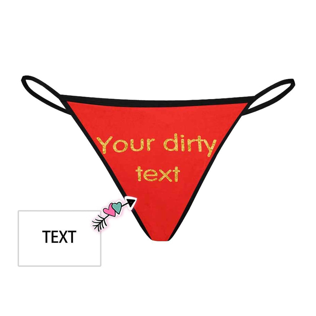 Custom Text Your Dirty Women's G-String Panties