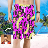 Custom Face Banana Men's All Over Print Beach Shorts