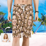 Custom Face Rotating Men's All Over Print Beach Shorts