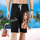 Custom Photo Heart Men's All Over Print Beach Shorts