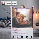 Custom Photo&Name Marry Me Ultra-Soft Micro Fleece Blanket