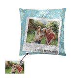 Custom Photo Postcard Sequin Pillow Case