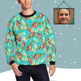 Custom Face Pineapple Men's All Over Print Crewneck Sweatshirt